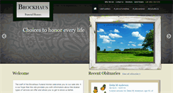 Desktop Screenshot of brockhausfuneralhome.com